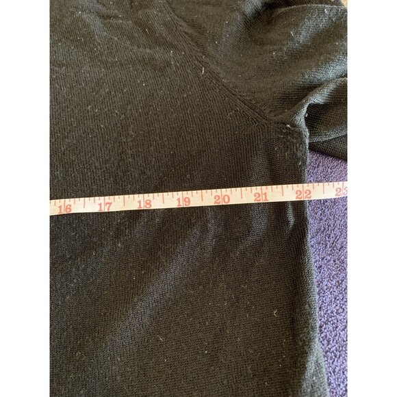 Calvin Klein Black Extra Fine Merino Wool V-neck Sweater Men’s Large - Picture 5 of 6